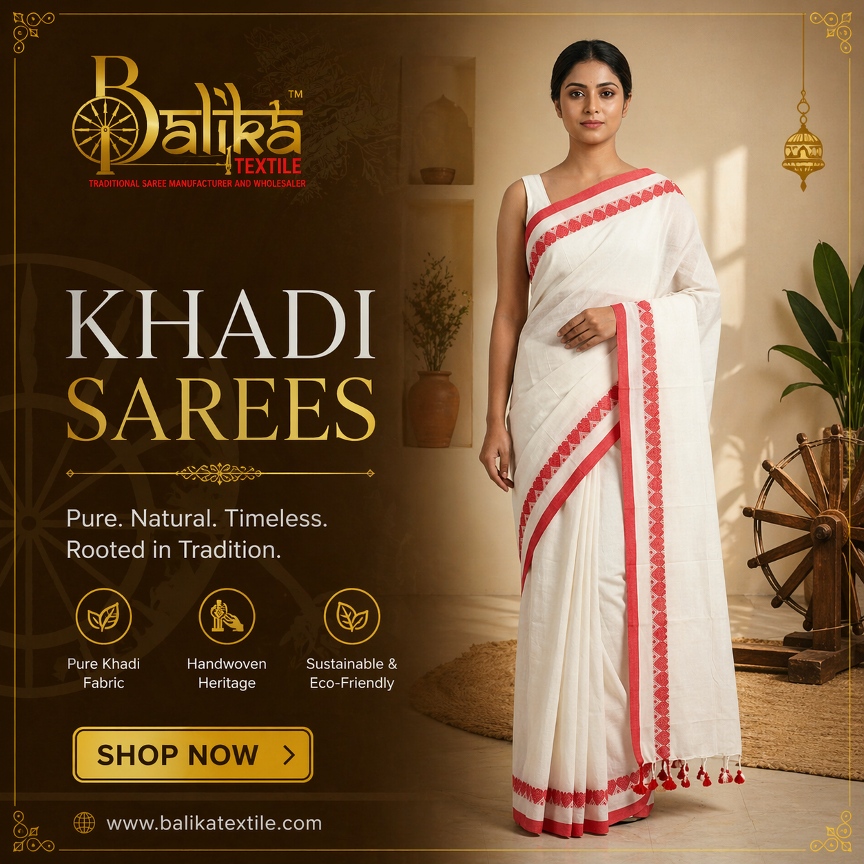Khadi Sarees