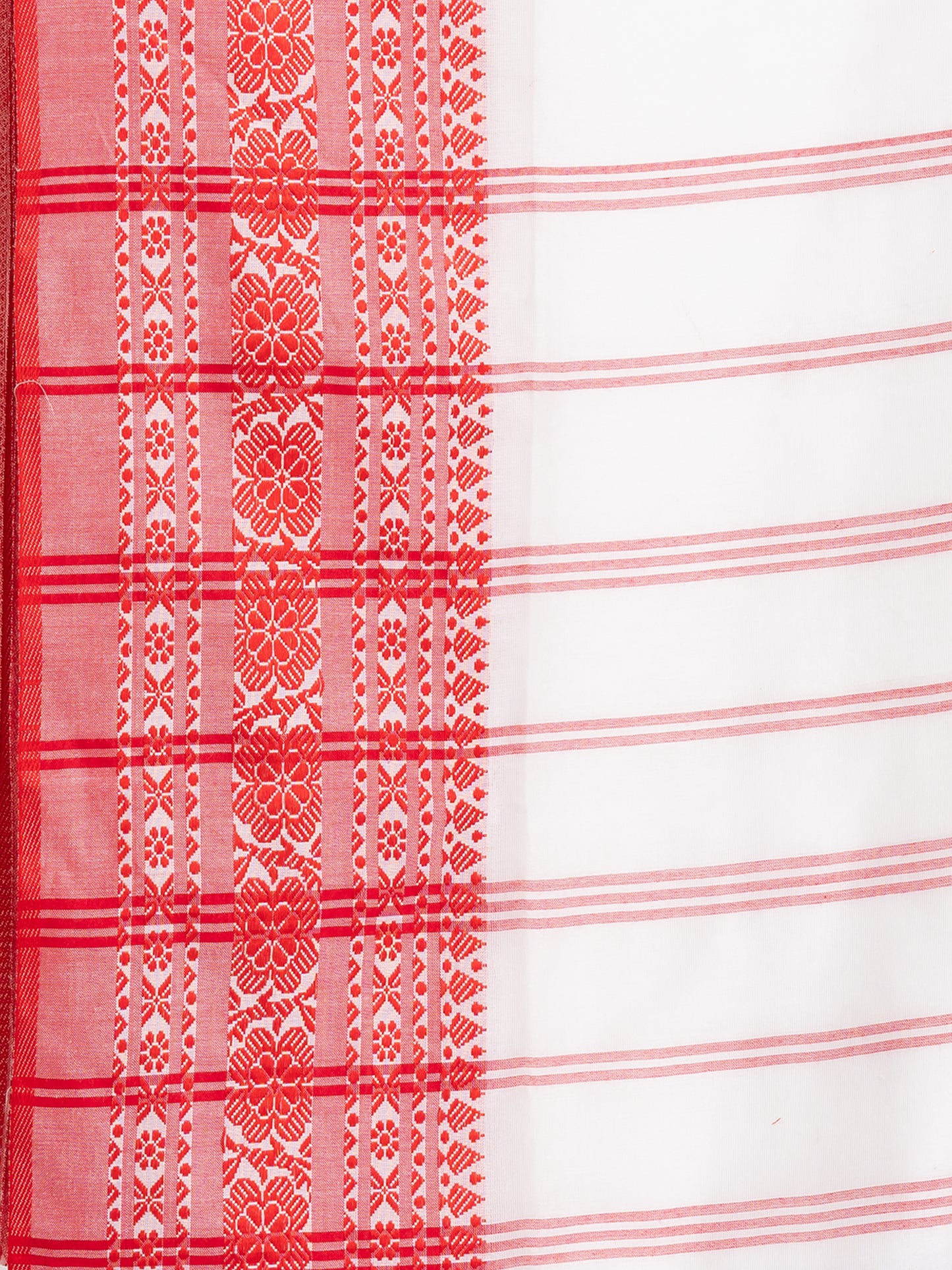 Exclusive Premium Quality Traditional Cotton Saree with Red Border, Floral Print Design Kids Begumpuri Saree, Costume for Girls