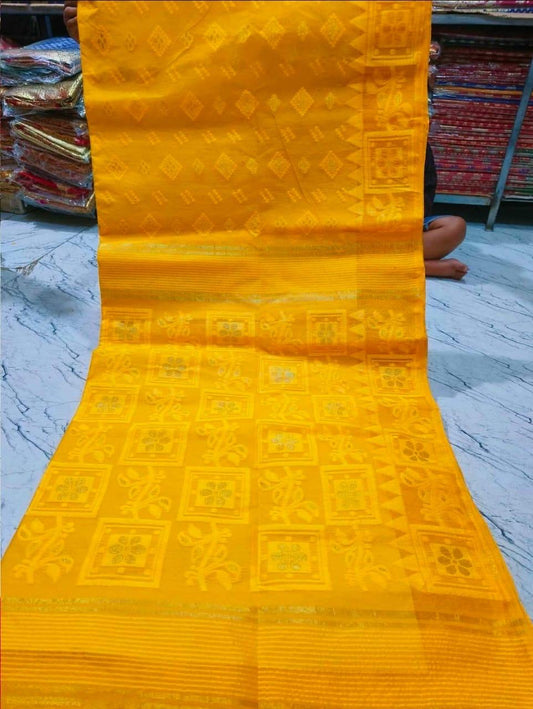 BALIKA TEXTILE New & Exclusive Soft Dhakai Jamdani Saree – All Over Work | Cotton Blend | 5.5m | No Blouse Piece