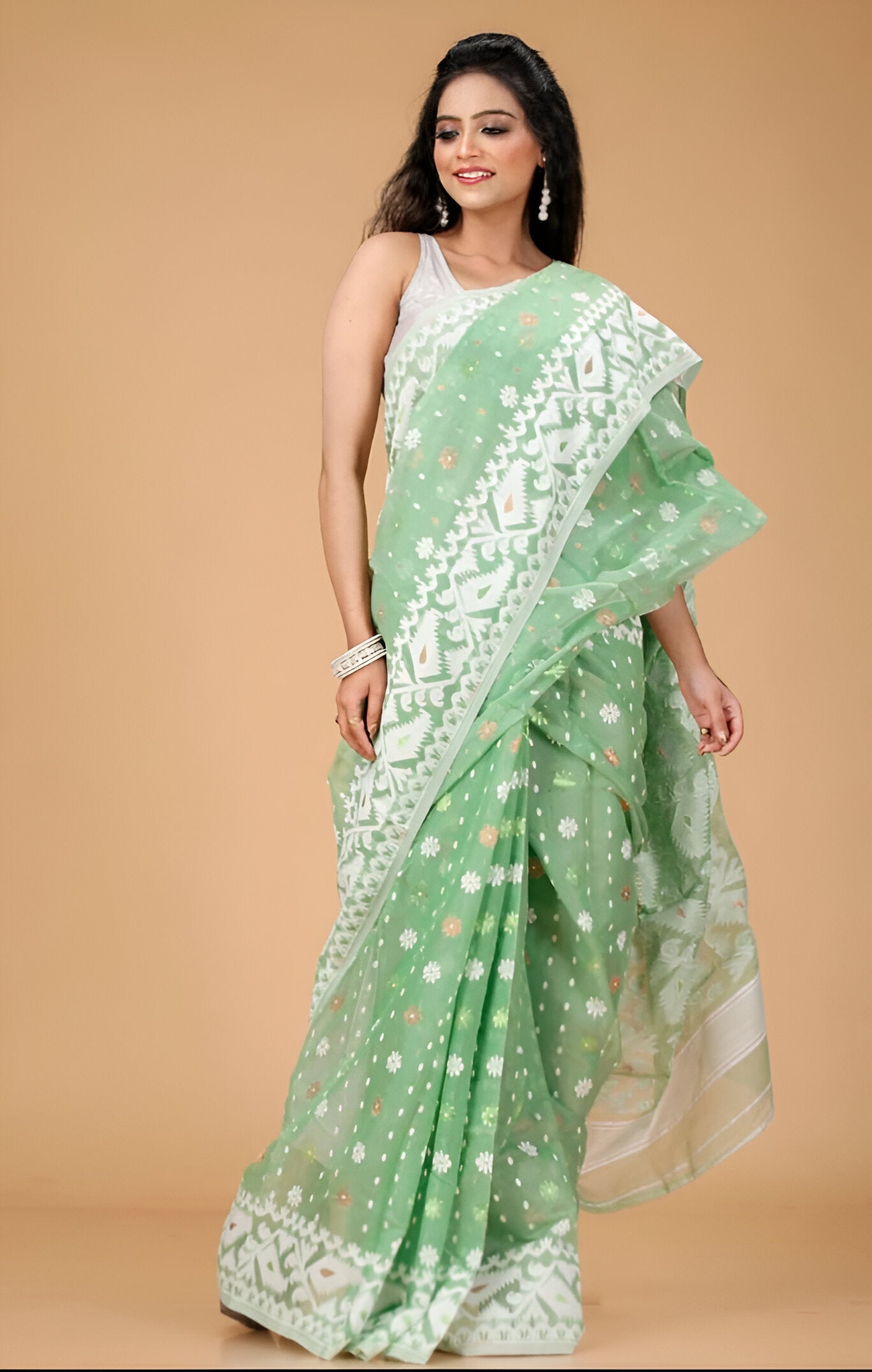 Exclusive Bangaldesi Dhakai Jamdani Primium Quality New Degain Saree