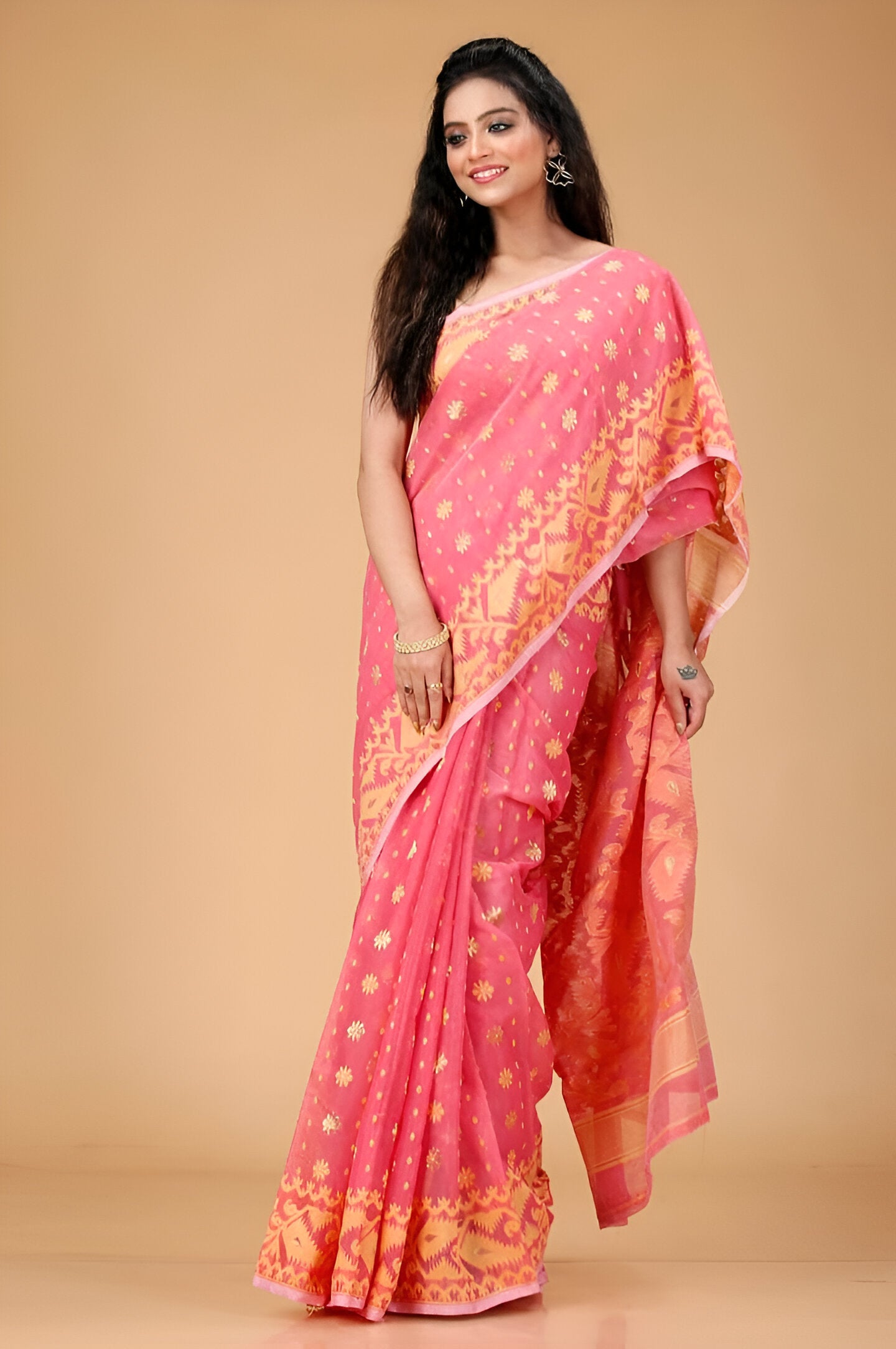 Exclusive Bangaldesi Dhakai Jamdani Primium Quality New Degain Saree